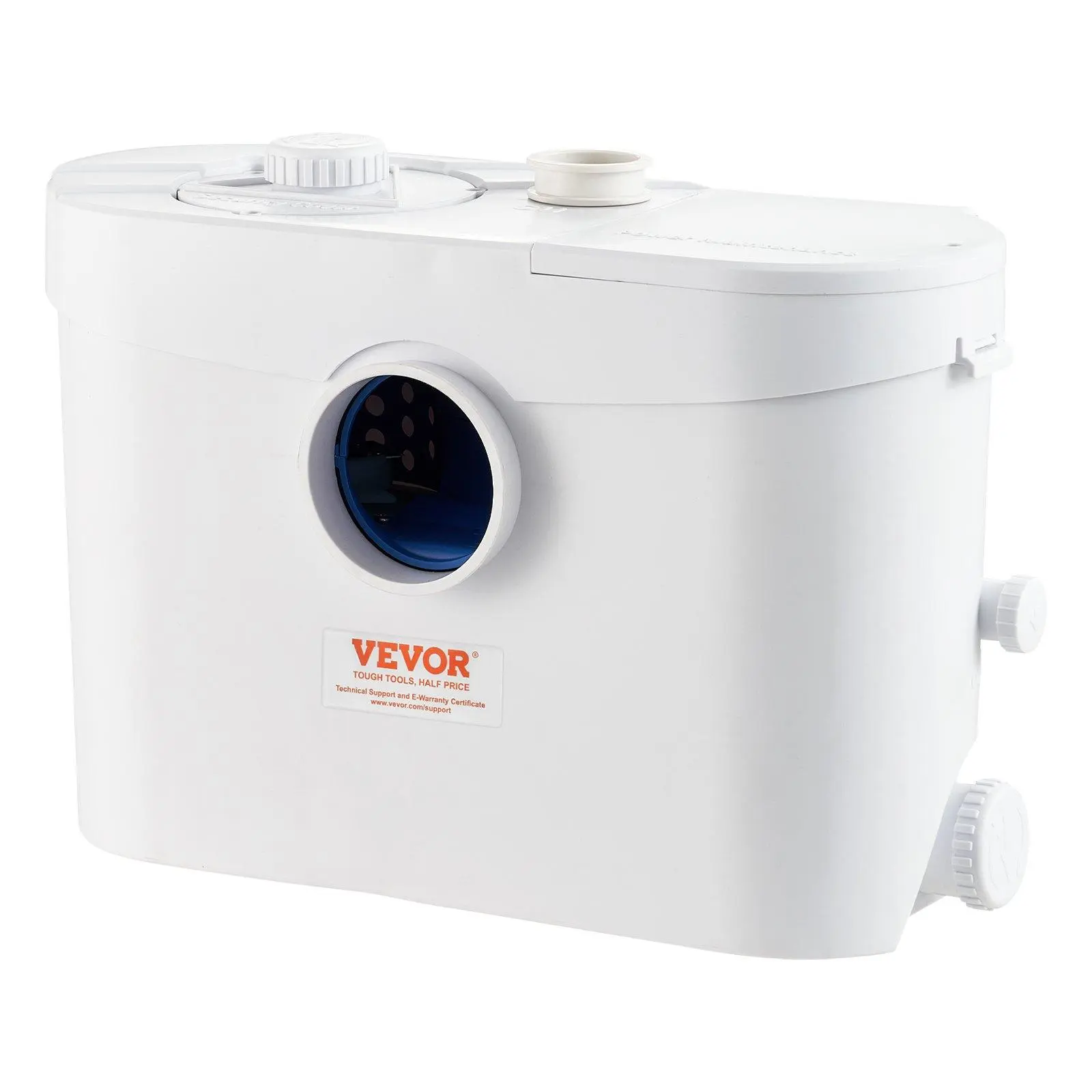 Macerator Pump, 700W, 9600 L/h Flow, 32.8 ft/10 m Head, Macerator Sewerage Sump Pump with 3 Water Inlets for Toilet, Basement, Kitchen, Sink, Shower, Bathtub Waste Water Disposal Upflush Machine