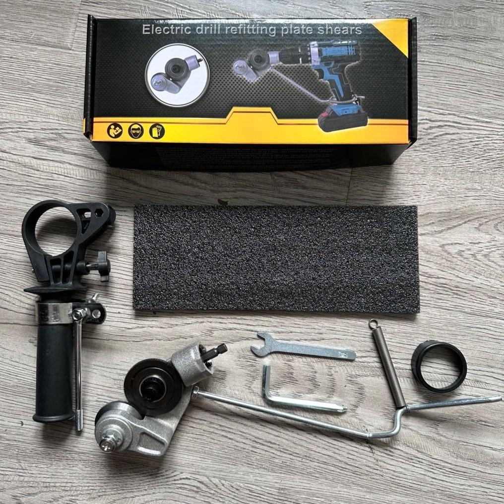 Sheet Metal Cutter Drill Attachment, Electric Drill Shears Attachment Cutter Nibbler, Metal Nibbler Drill Attachment for Cutting Iron, White Sheet, Steel, Copper, Aluminum Sheet Metal Cutter Drill Attachment, Electric Drill Shears Attachment Cutter Nibbler, Metal Nibbler Drill Attachment for Cutting Iron, White Sheet, Steel, Copper, Aluminum