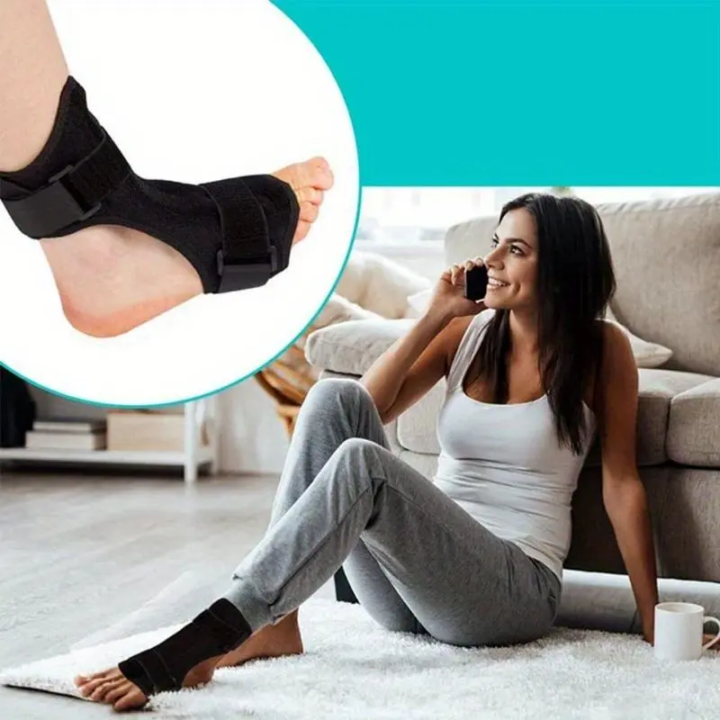 1 Pc Adjustable Drop Foot Brace Orthosis, Breathable Foot Splint Support Health Care Posture Corrector, Posture Straightener