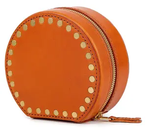 Old Trend Leather Round Jewelry Box