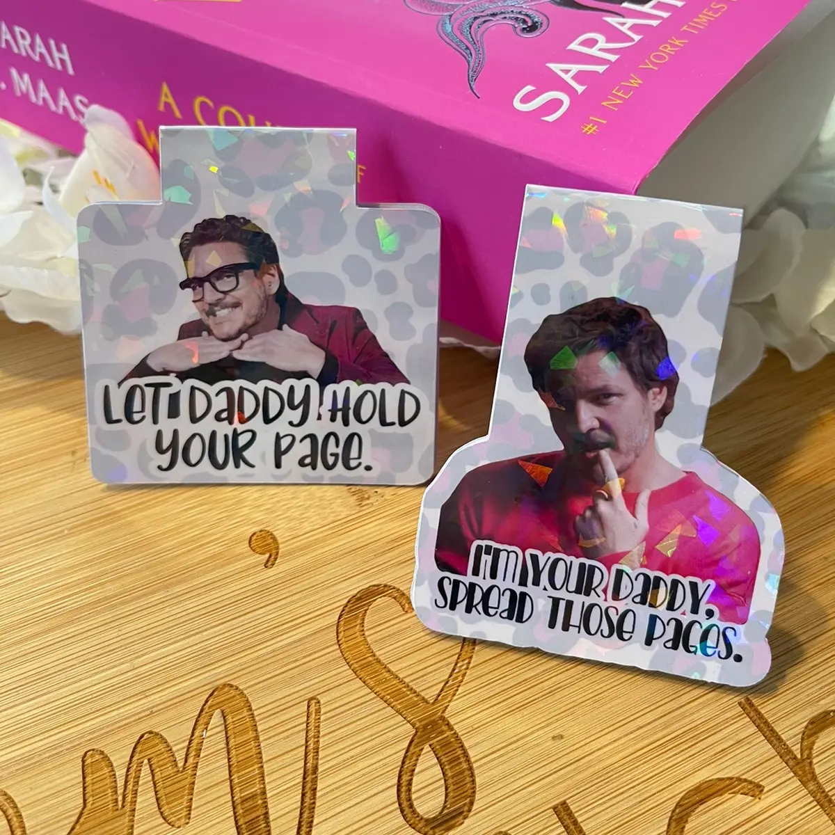 Pedro Pascal Funny Magnetic Bookmark with Magnetic Closure for Secure Marking - Perfect for Fans of The Mandalorian & Narcos