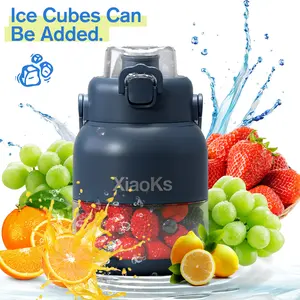 Portable blender, personal blender for shakes and smoothies, with 17 oz Cup,straw, two lids, rechargeable via Type-C USB, dishwasher-safe parts, BPA-free, Healthy Juice for gym/travel/kitchen
