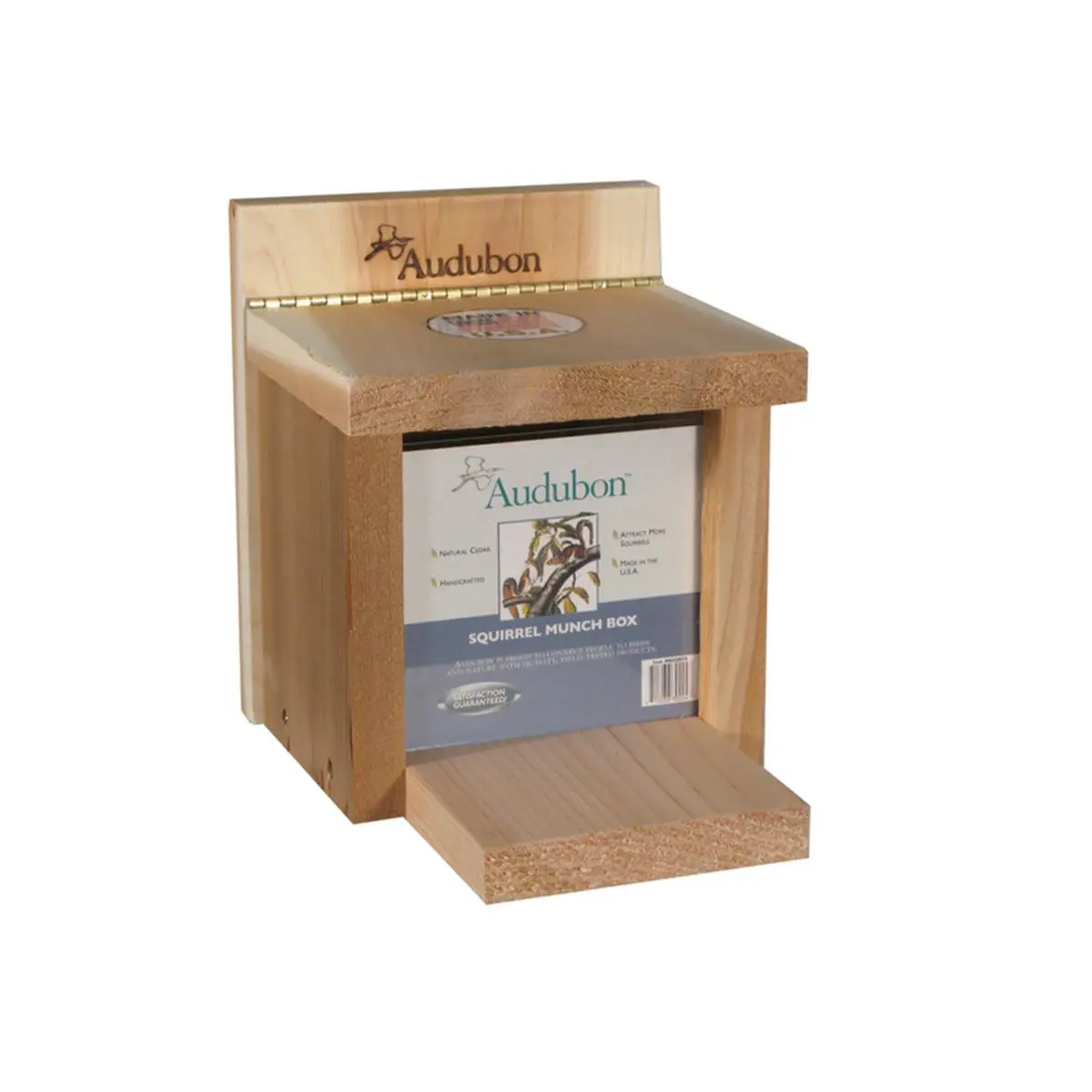 Audubon Wild Bird 3 Cedar Squirrel Feeder Critter Feeder - 2 Ports, Brown