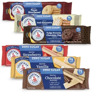 Voortman Sugar Free Cookies & Wafers Variety Mystery Pack – 3 Unique Cookies & 3 Unique Wafers | 6 Pack Rotating Flavors