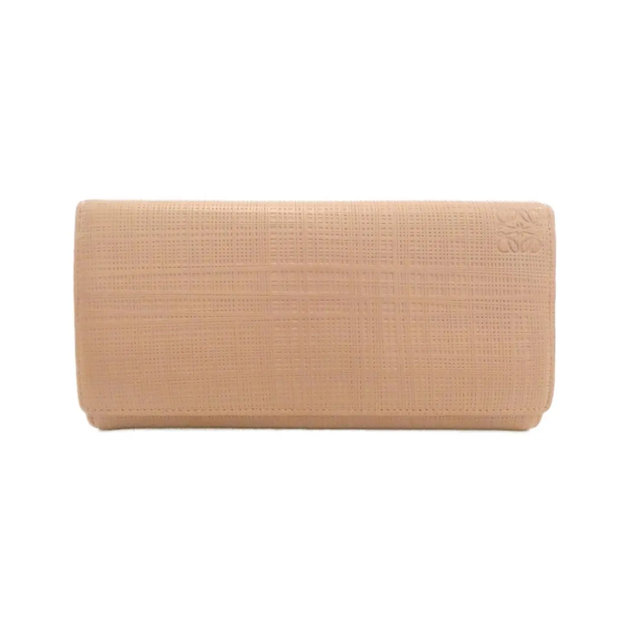 Pre-owned Loewe Calfskin Small Leather Goods Calf Long Bifold Wallet