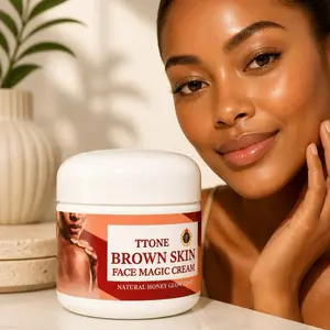 TINA TONER brown skin Glow  FACE CREAM,  Clean Face, with Vitamin C, aloe  and  Collagen, Gentle
