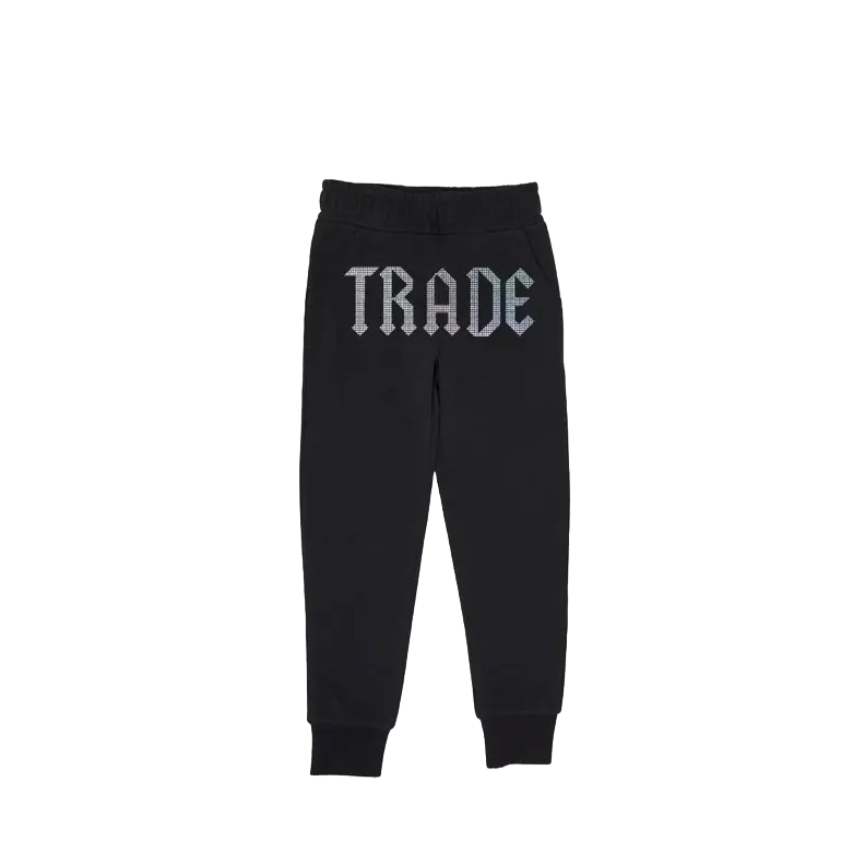 TRADE RHINESTONE JOGGERS BLACK