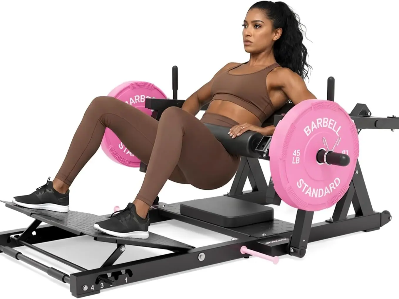 [2 packages shipping] GWMD HRTQ Hip Thrust Machine 800LBS Plate-Loaded Glute Trainer with Adjustable Footboard Home Gym Strength & Glute Training Equipment for Enhanced Comfort & Stability