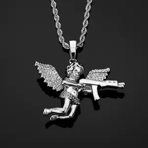 Diamond Studded Belicon Angel with gun