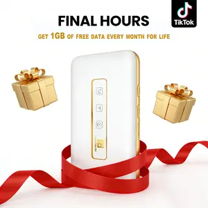 FIRSTNUM M5 Global eSIM Hotspot – Auto-Switch Between AT&T, T-Mobile & Verizon, 150Mbps 4G LTE, 1GB Free Data Every Month, FCC Certified, Portable for Travel, Road Trips, Remote Work, Outdoor Adventures & Emergency Use