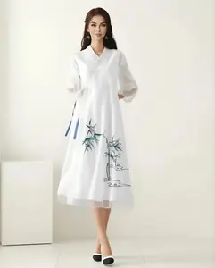 Korean Hanbok Dress embroidery Maix Dress