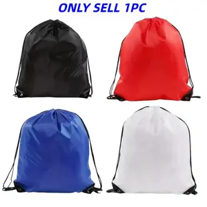 Drawstring Backpack with Adjustable Shoulder Straps, 1 Count Durable Nylon Multifunctional Sports Bag for Hiking, Camping, Cycling, Business Trip, Travel, Yoga, Fitness, Sports & Outdoor Accessories