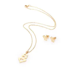 Triple Heart Necklace Set - A Symbol of Eternal Love