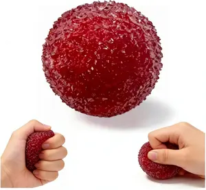 Simulated Yangmei Handmade Ball Pinching and Stress Relieving Tool with High Appearance and Slow Rebound Ice Sand Fruit Pinching and Music Stress Relieving Toy