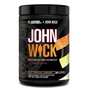 Wick Mode Pre-Workout Powder, High-Performance Energy, Focus & Endurance Formula for Intense Training, Tropical Sunrise Flavor, 40 Servings