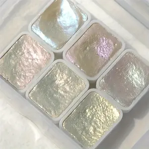 6-Color Watercolor Paint Set, Compact & Portable Design, Ideal for Professionals, Perfect Artist Gift, Cute Mini Birthday & Christmas Present, Art Painting, Watercolor Painting Supplies