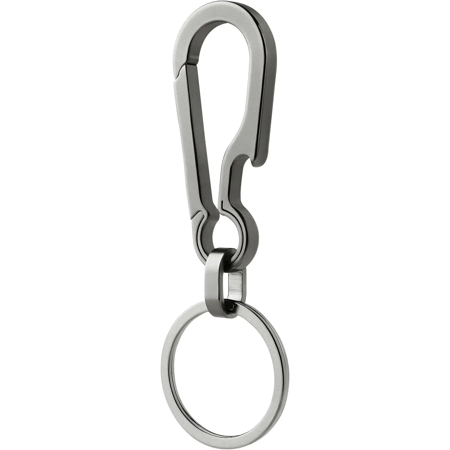 Titanium Carabiner  Multi Functional Lightweight Outdoor  Minimalist Key Holder with Titanium Key Ring