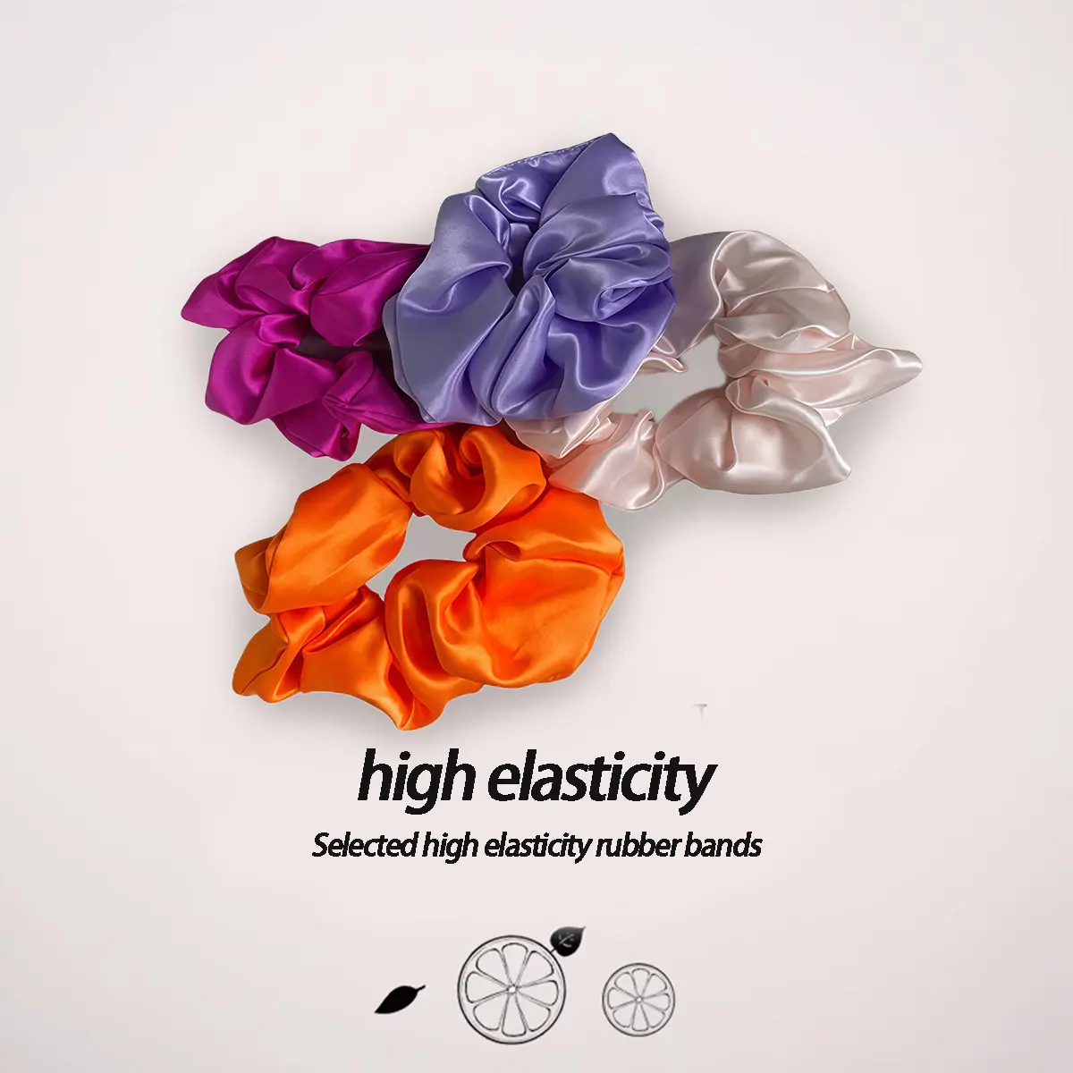 Ties Silk Satin Scrunchy No Damage - Stretchable Hair Bands for Strong All-Day Hold, Ponytail Holders | Hair Accessories for Girls | Ideal Gifts for Women -Scrunchies Hair (Random Color) Silk for Hair Silk Ponytail Holders For Women Style