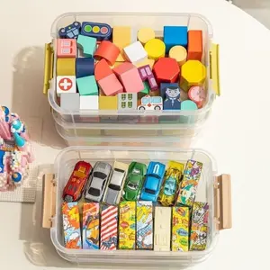 4-layer small building block storage box, tool sorting box, for storing small parts of toy building blocks, with divided drawers for storage and organization, suitable for storing children's Lego bricks and small items on the work desktop for storage