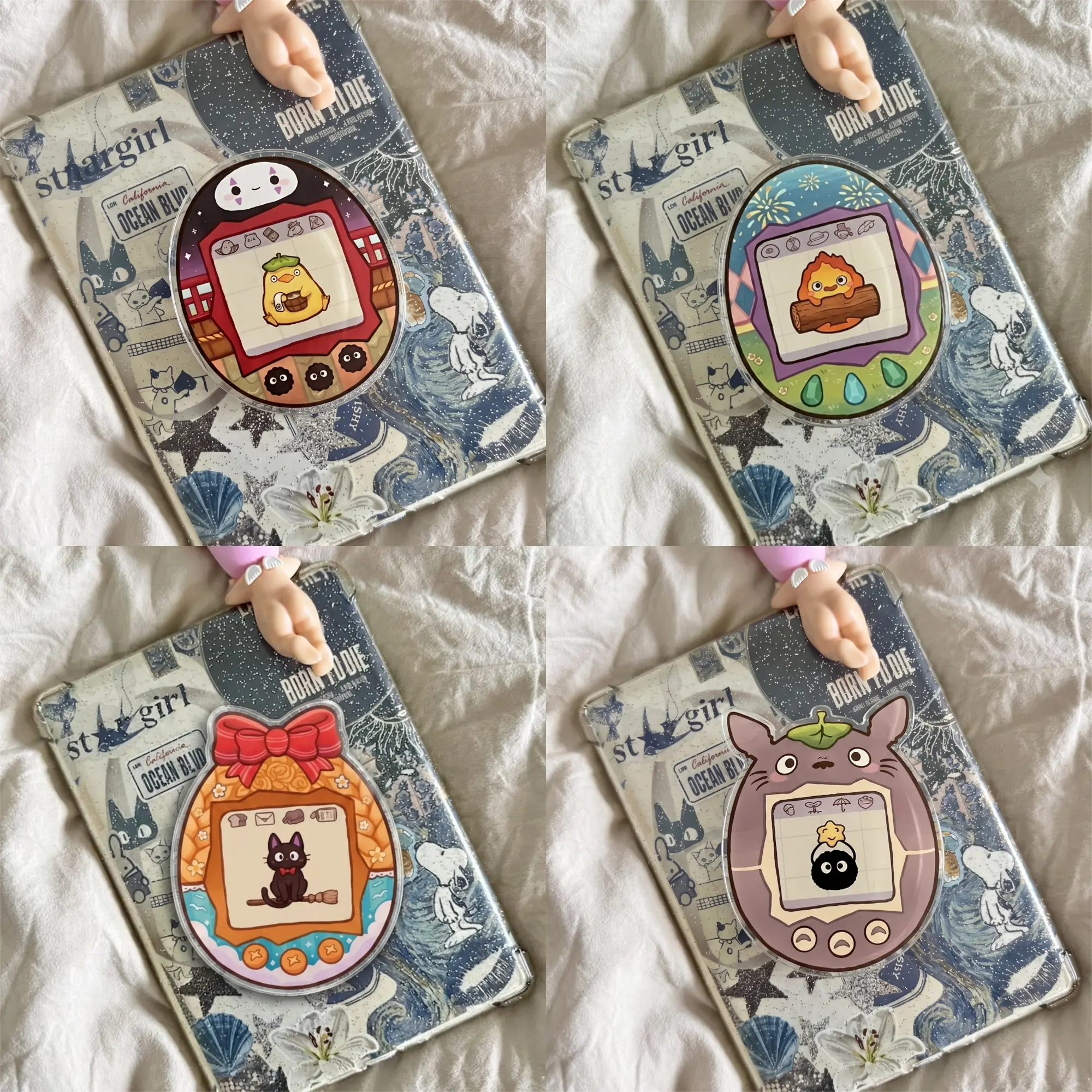 Cute Magical Creature Phone Grip, Cozy Fantasy Acrylic Phone Holder, Whimsical Anime Style Tablet Grip, Kawaii Desk Stand Gift for Book Lovers