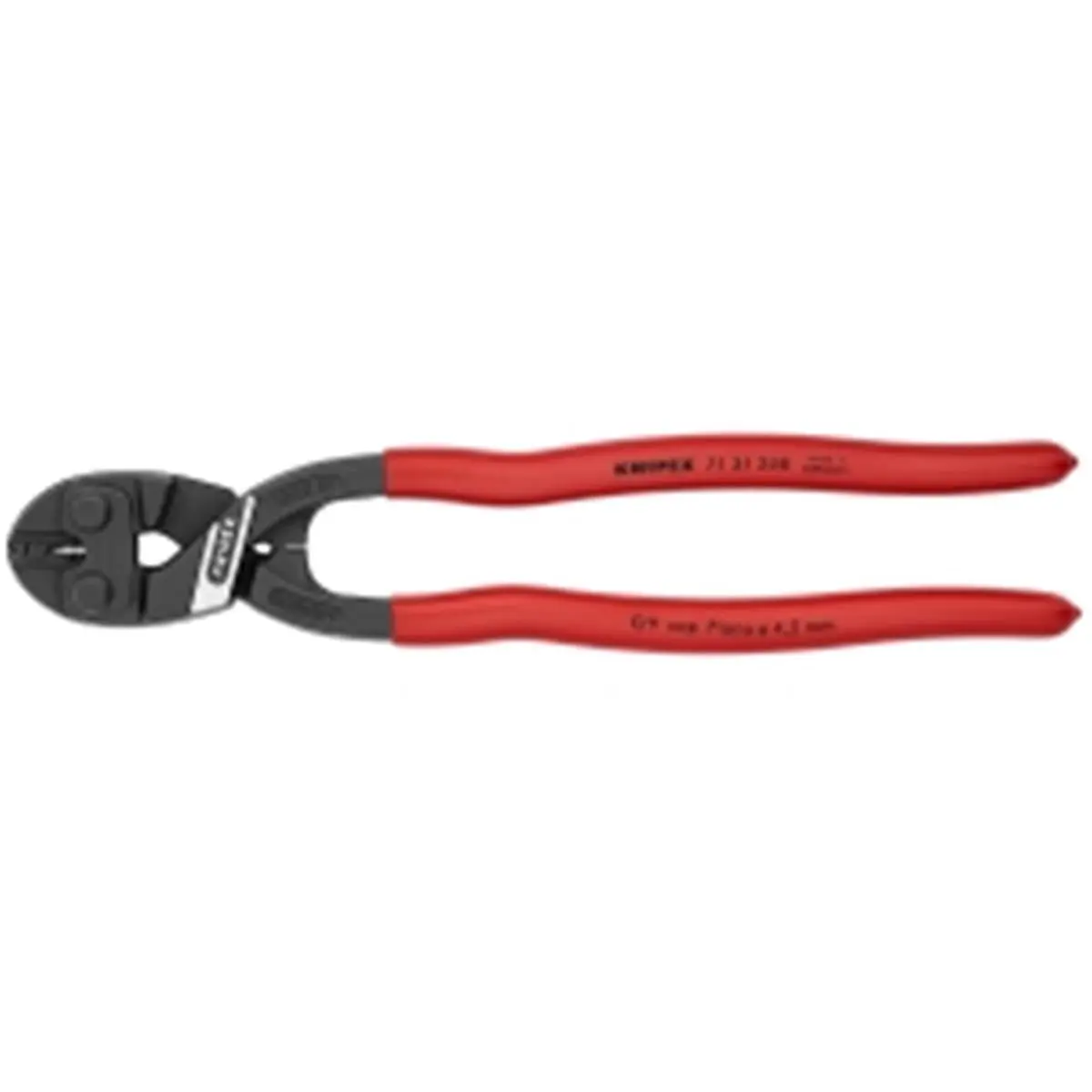 Knipex 71 31 250 10in CoBolt Bolt Cutter - German Chrome Vanadium Steel, Induction-Hardened Notched Blade, High Precision Cutter for 0.039in Construction Cable Metal Cutting Hand Tool
