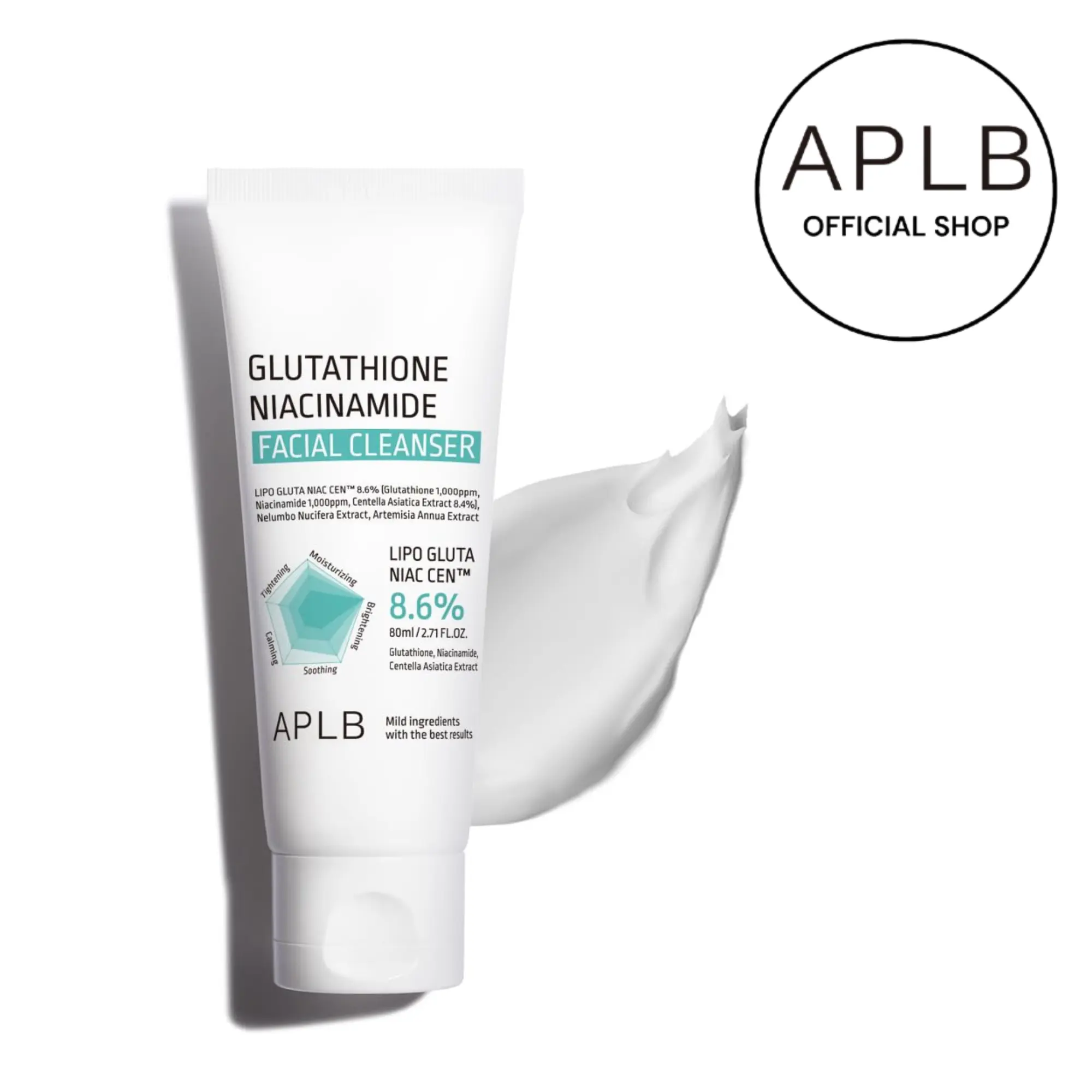 [APLB Official] APLB Glutathione Niacinamide Facial Cleanser 80ml
