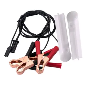 New Manual Fuel Injector Cleaner Adaptor Kit for Cars & Motorcycles 12-24V Universal Fit with 2 White Tubes & Crocodile Clips Vehicle Diagnostic Tool