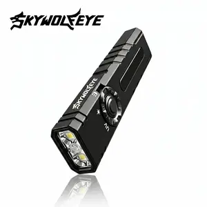 SKYWOLFEYE ST7 PRO EDC Flashlight 2200 Lumens with Green Laser, 365nm UV Light & RGB Sidelight, Magnetic Rechargeable Pocket Tactical Light, Cool Gadgets Father's Day Gifts for Men, Mechanics, Camping