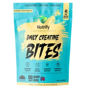 Nutrify Daily Creatine Bites – 60 Count Monohydrate & HCL