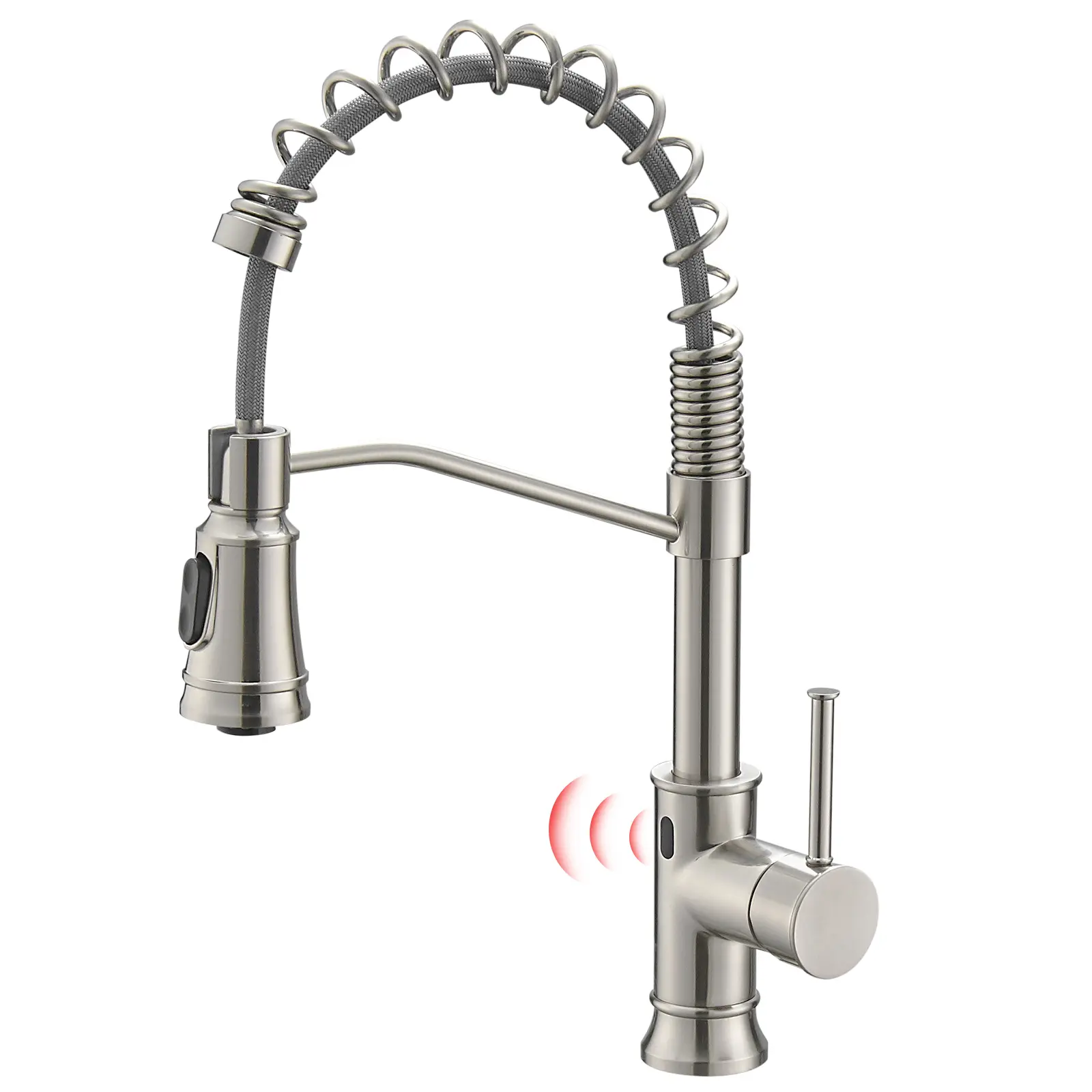 Touchless Smart Kitchen Faucet - Motion Sensor Tap with 2-in Pull-Down Sprayer, 2-in Short Sensing Distance, Automatic Shut-Off, Modern Design, Indoor Use, All-Season Usability, Convenience, Reduce Excess Water