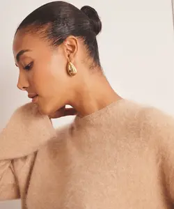 Brushed Luxe Cashmere Crewneck Sweater