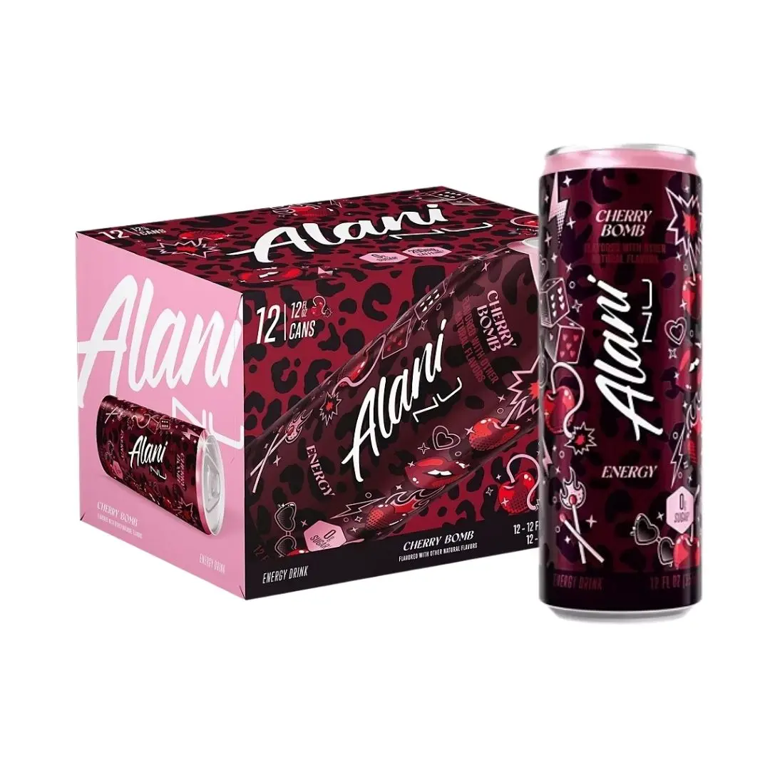 New! Alani Nu Energy Drink - Cherry Bomb (12 Drinks, 12 Fl. Oz. Each)