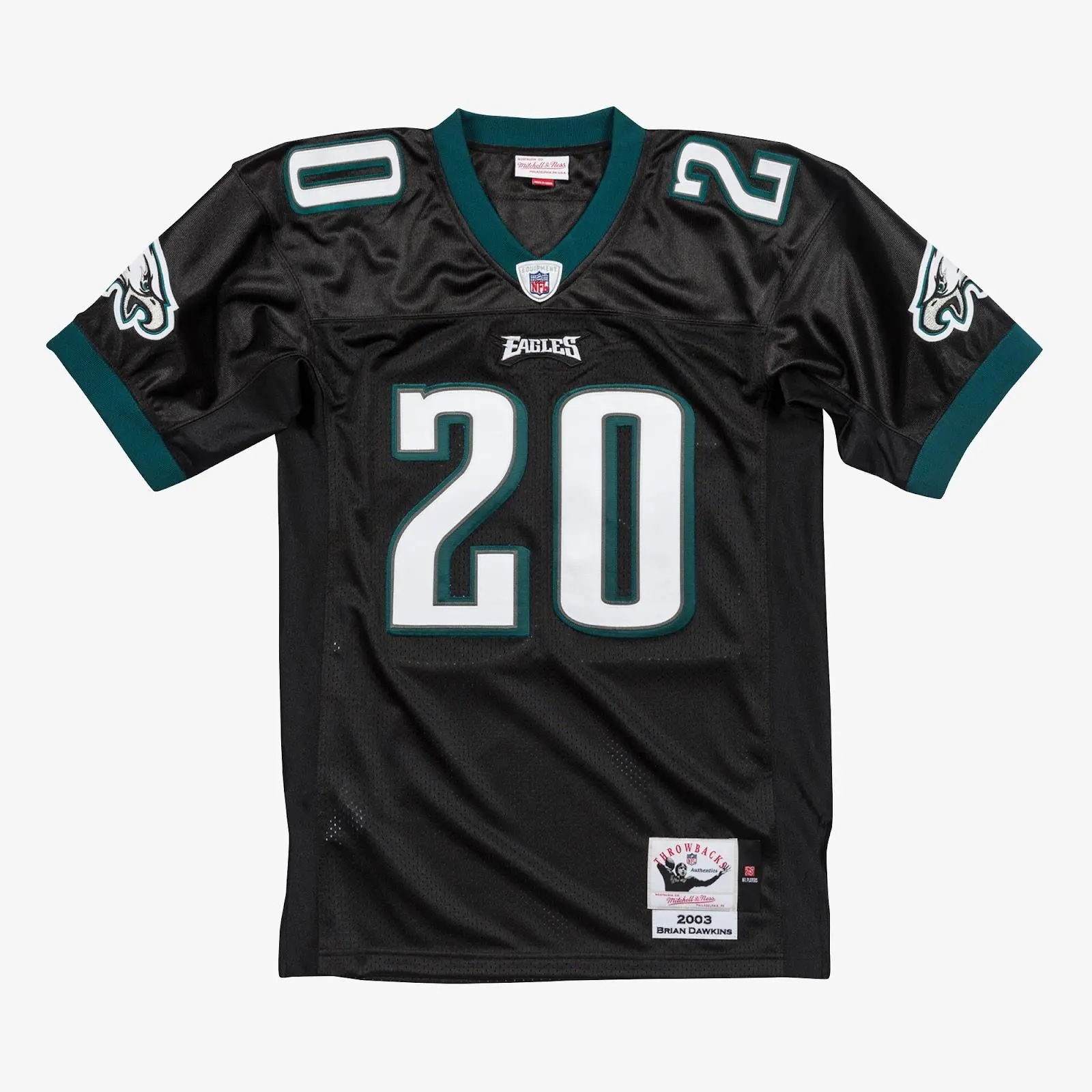 Brian Dawkins Philadelphia Eagles Black 2003 Authentic Alternate Jersey NFL Throwback Mitchell & Ness