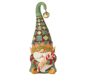 Jim Shore Gnome Elf Hold Candy Cane Fig