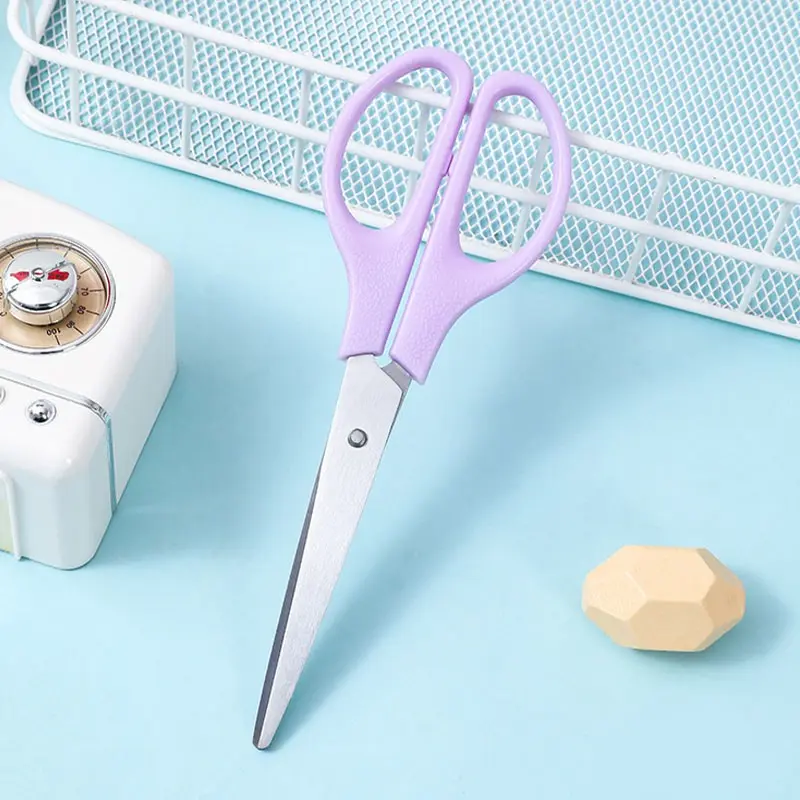 Colorful Office Stationery Scissors, Office Cutting Supply, 170mm Handmade Scissors for Students, Safety Round Tip Craft Scissors, Ideal for DIY Projects, Classroom Supplies, Office Gadgets