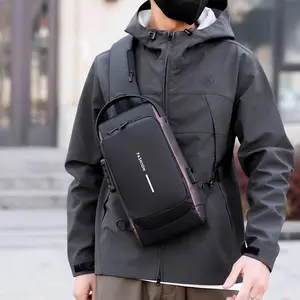 Men's Anti-Theft Chest Bag with Advanced Password Lock - Ideal for Hiking, Cycling, and Urban Adventures, Featuring Multiple Compartments and Detachable Strap for Enhanced Safety and Style
