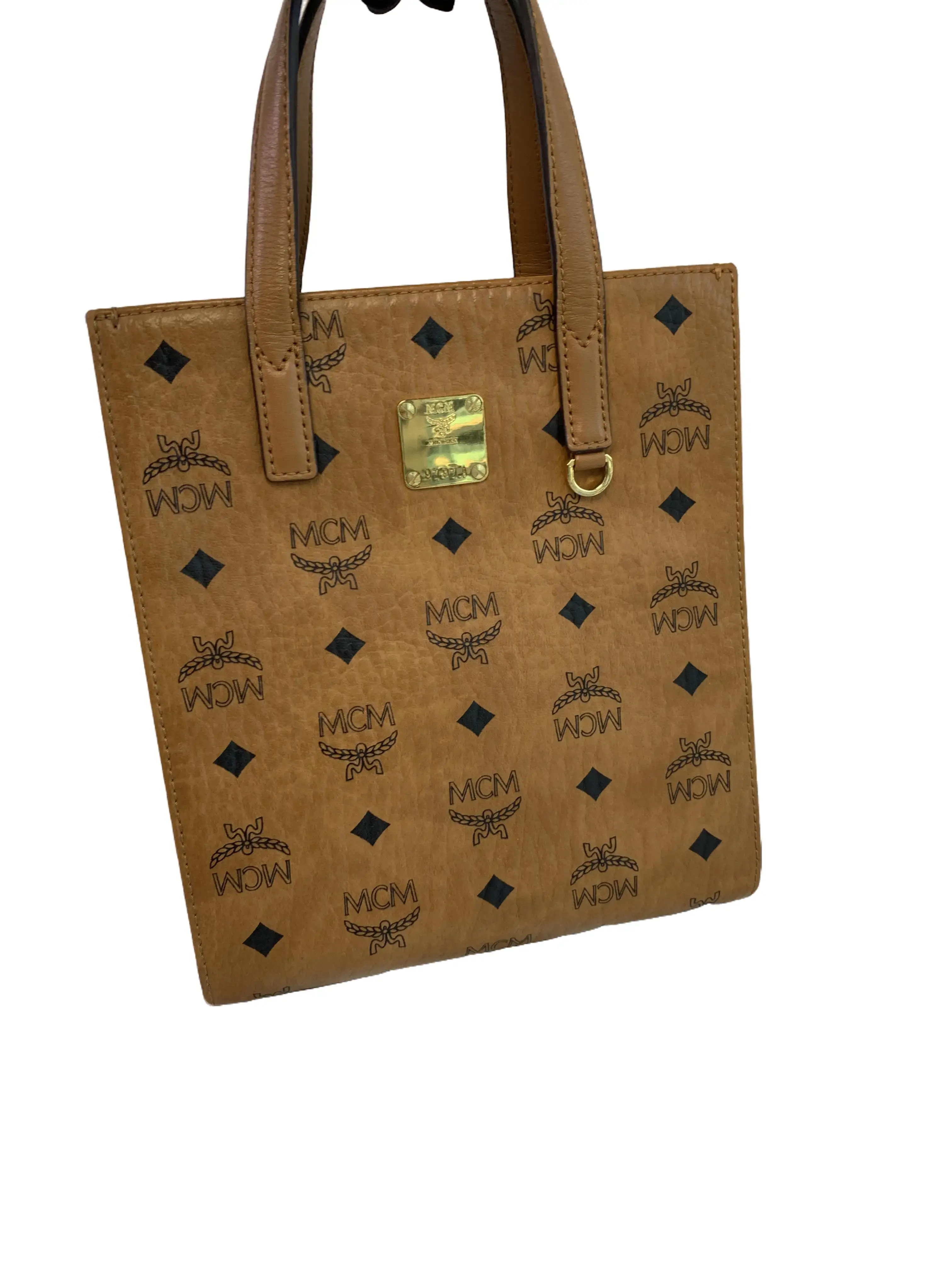 Pre-owned MCM Visetos Mini Vertical Tote Handbag/EE07918006/8006