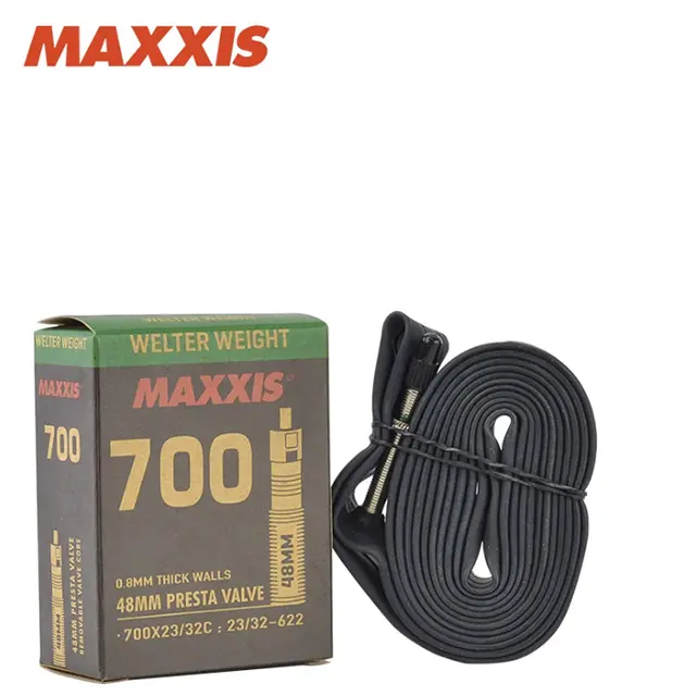 MAXXIS Welter Weight Butyl Inner Tube for Road Bike - 1 Inner Tube with Presta Valve for 700c Tires, Ideal for Everyday Commuting, Gravel, 700*33/50C Fv 48Mm 0.8Mm, 700X23/32C, Puncture Resistant, Removable Core, Fits 700X23/32C Or 700X33/50C Tires, 60Mm