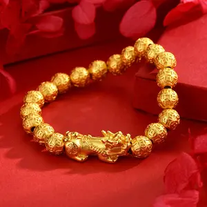 Unisex Obsidian Bracelet with Copper Chain, Unique Pixiu Motif, Unique Shape Design, Elegant Fashion Costume Jewelry for Daily Wear and Gifting