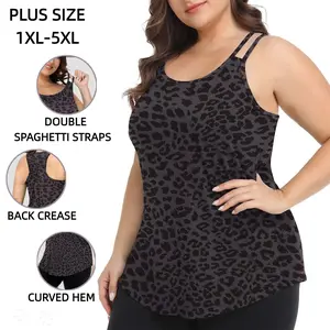 COOTRY 【Plus Size】 Workout Tank Tops Loose fit Racerback Sleeveless Shirts Gym Running Yoga Clothes for Women | Plus Size Fashion | 2026 Summer Clothes