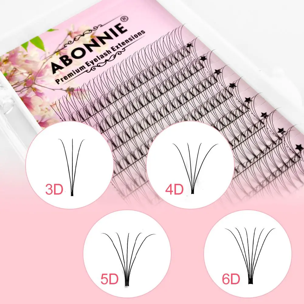 ABONNIE Premade Volume Fans Short Stem 3d/4d/5d/6d Russian  Eyelash Extension Mink Eyelash Extension All Size Lashes Tray 2026 New