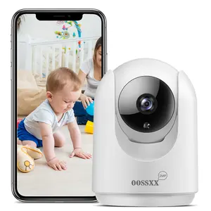 OOSSXX 1080P PTZ Indoor Security Camera - 2-Way Audio, Smart Wireless Nanny Cam, Free App, 1080p Video Surveillance for Home Monitoring