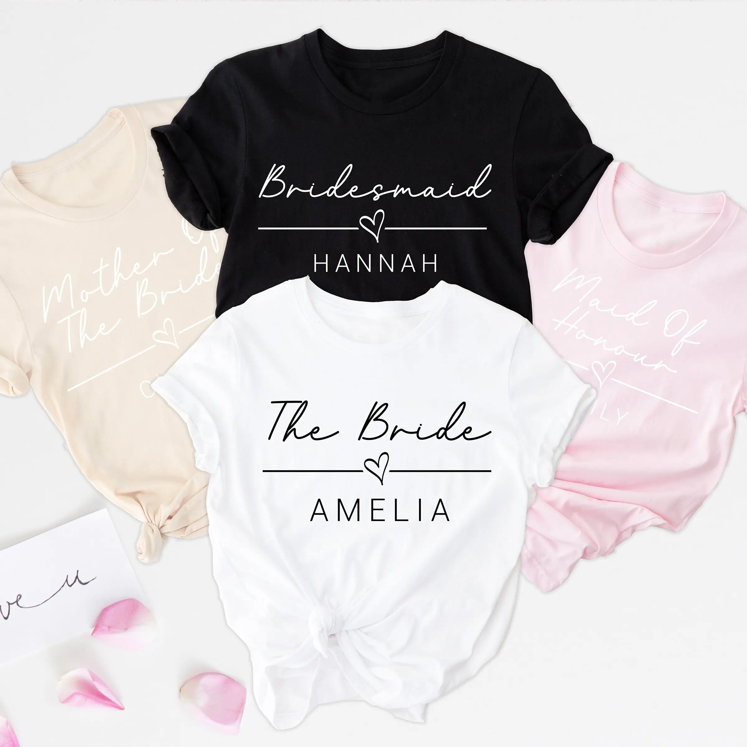 Personalised Hen Do T Shirts | Any Colour | Bachelorette Party Shirts, Custom Bridal Party T Shirts, Hen Party T Shirts, Team Bride T-Shirts