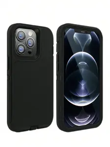 Full Body Protective Phone Case,Anti Drop Shock-Absorbing Abrasion Resistant Sturdy, 3 in 1 Protective Case Compatible With IPhone