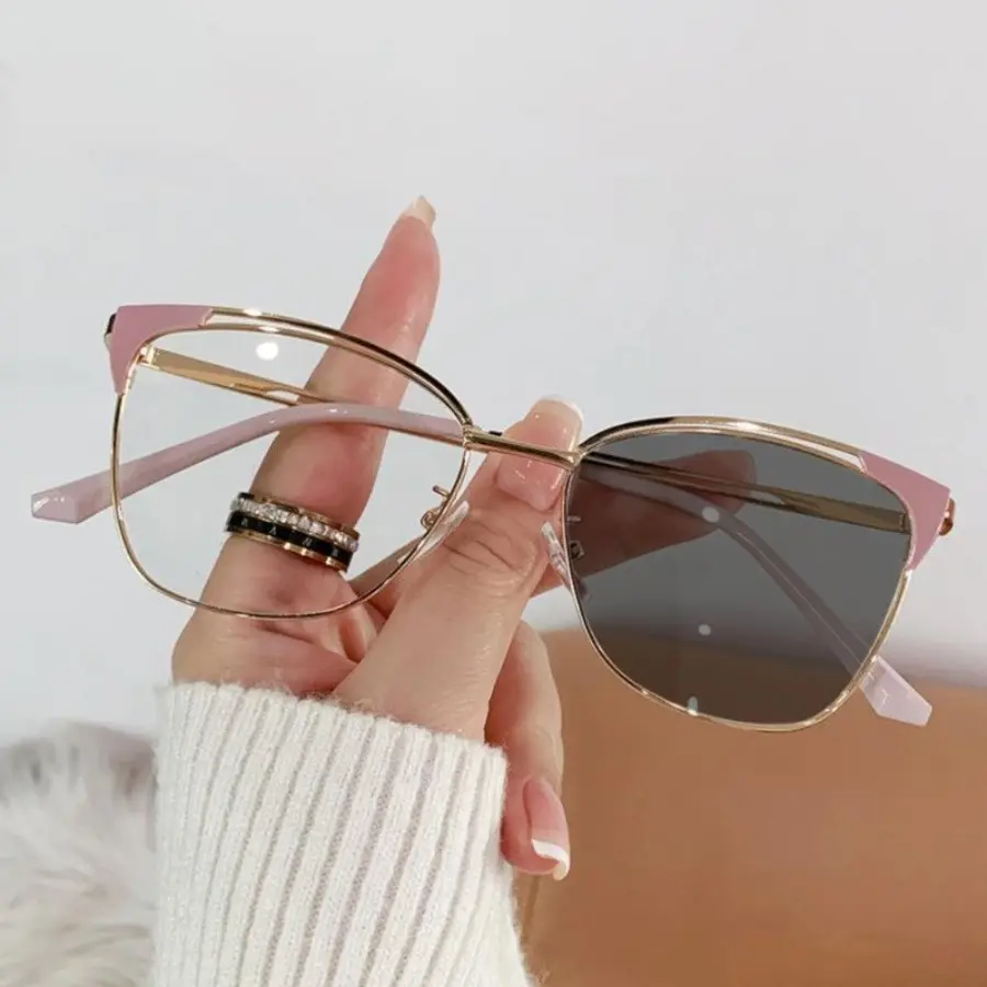 2026 New Student & Office Anti-Blue Light Glasses – Unisex Y2K Color-Changing, Simple Stylish Eyewear for Daily Wear & Decoration