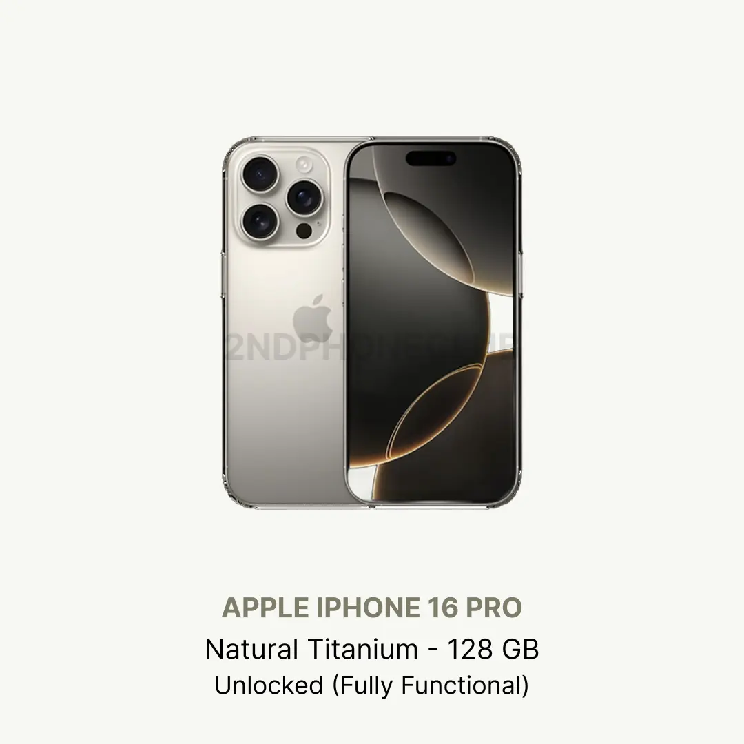 Refurbished Apple iPhone 16 Pro 128GB Unlocked Excellent Condition