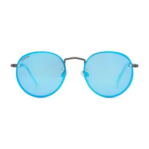 Foster Grant Positivity Rules Sunglasses Teal Lenses Gunmetal Frame 100% UVA-UVB Protection