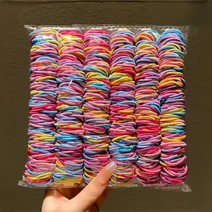 200pcs/Set Assorted Colorful Hair Ties - Including Pink, Blue, Yellow, Purple And More - Suitable For Girls And Women. And For Hairstyling, DIY Crafts Such As Braiding Bracelets And Necklaces, Daily use - Abundant Quantity To Meet Various Needs.