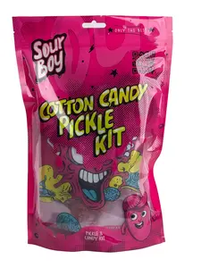 Sourboy Cotton Candy Pickle Kit Candy Snack bag