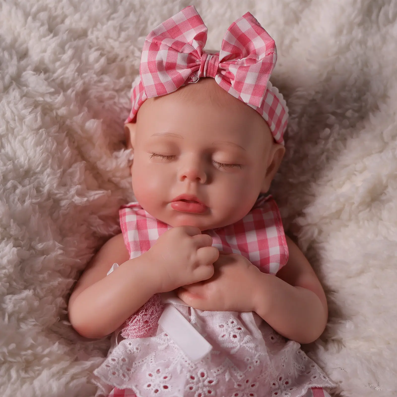 #Summervibes#DealsForYouDays BABESIDE Lifelike Realistic Silicone Baby Doll Girl 12/16 Inch Reborn Doll with Painted Perfect Companion for Children Parents & Collectors